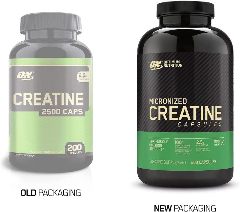 Optimum Nutrition Creatine 2500MG Capsules x 200 Caps